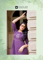 Side view of KADLEE Fashion Queen design 6 stylish heavy rayon kurti