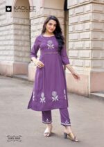 Heavy rayon fabric texture of KADLEE Fashion Queen design 6 kurti set
