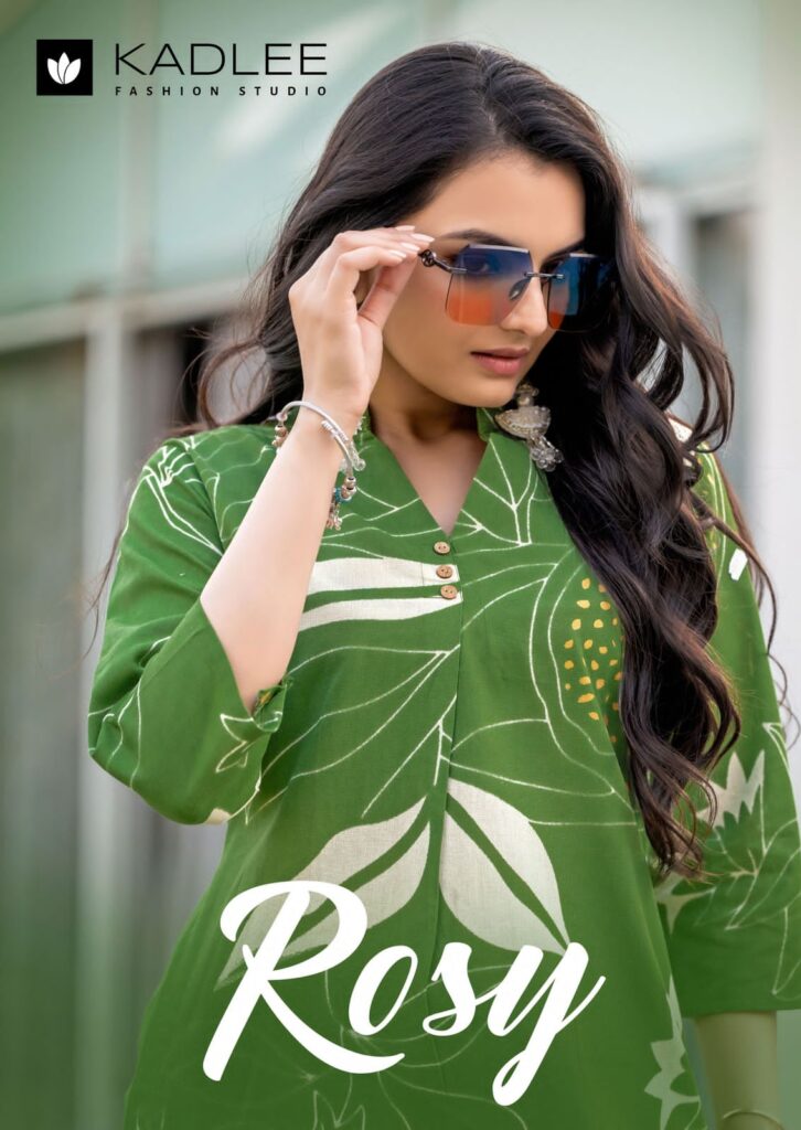 Trendy floral and geometric prints on Rayon Flex top and bottom by KADLEE.