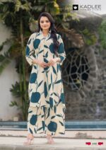 Wholesale Indian ethnic wear KADLEE ROSY printed Rayon Flex fabric set.