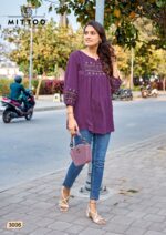 MITTOO Emlee kurti sleeve thread embroidery work
