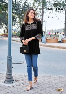 MITTOO Emlee kurti side view embroidery look