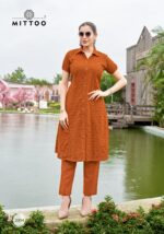 Charvi catalogue cotton kurti set with matching bottom
