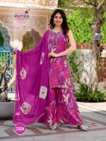 Milano Silk Kurti Plazo Set With Cotton Inner Glam Look Vol-2