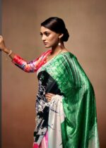 Wholesale Saree set 6 pcs Bollywood Sattin Crape Silk fabric Surat