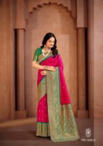 Premium Banarasi Katan silk saree with heavy big border from Zarkaashi Sharini Vol 4 catalogue