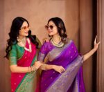 Festive wear Banarasi Katan silk saree with big border from Zarkaashi Sharini Vol 4 collection