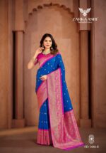 Traditional Banarasi Katan silk saree Sharini Vol 4 by Zarkaashi with elegant weaving pattern