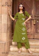 Latest designer rayon kurti set collection from MITTOO brand