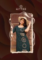 Heavy rayon kurti bottom set with stylish neck embroidery work