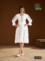 Wholesale rayon embroidery kurti set ANNA catalogue pack of 4 pieces