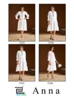 Blue Hulls ANNA rayon embroidery kurti front view with premium stitching