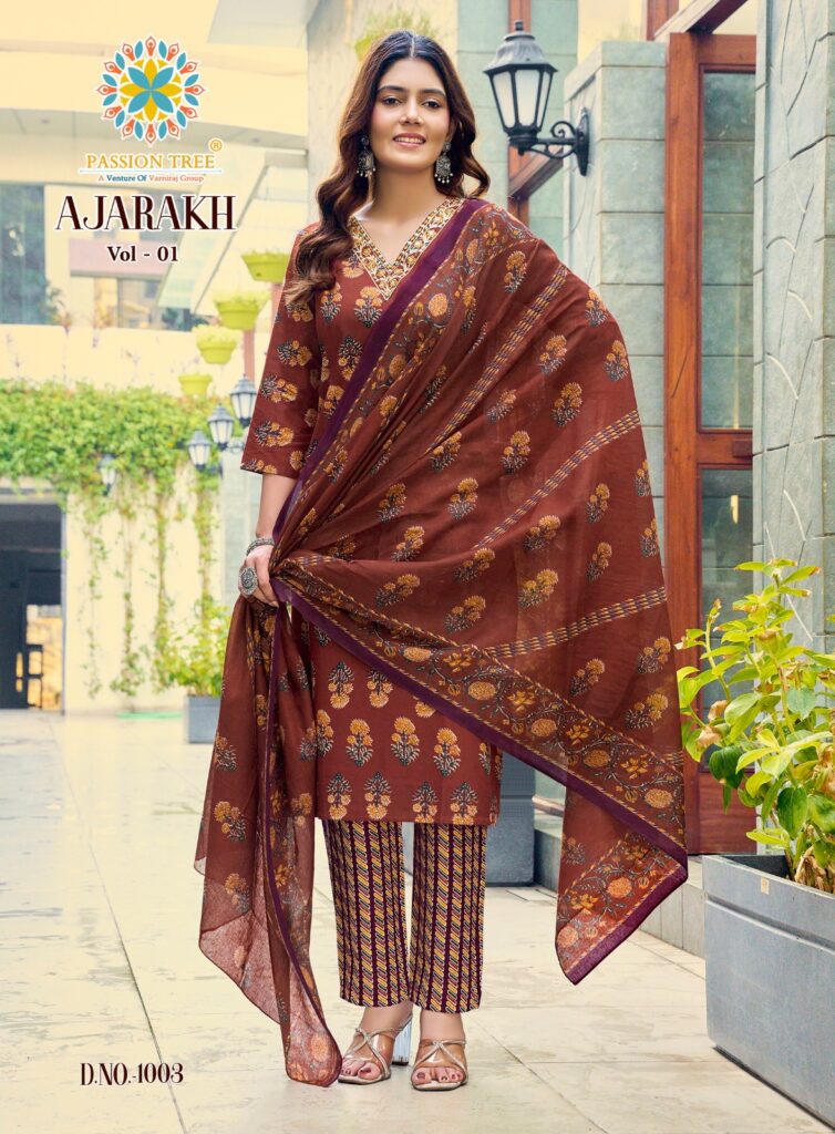 Soft cotton mal mal dupatta with printed kurti pant set design