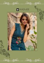 Kadlee Rose Petal design 6 kurti front view dhabu cotton fabric