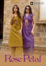 Kadlee Rose Petal design 6 kurti side view with premium stitching