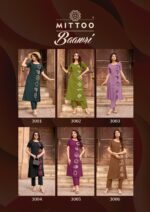 Wholesale heavy rayon kurti set Baawri design 6 new arrival