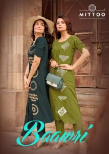 Premium heavy rayon kurti with elegant cotton thread embroidery work
