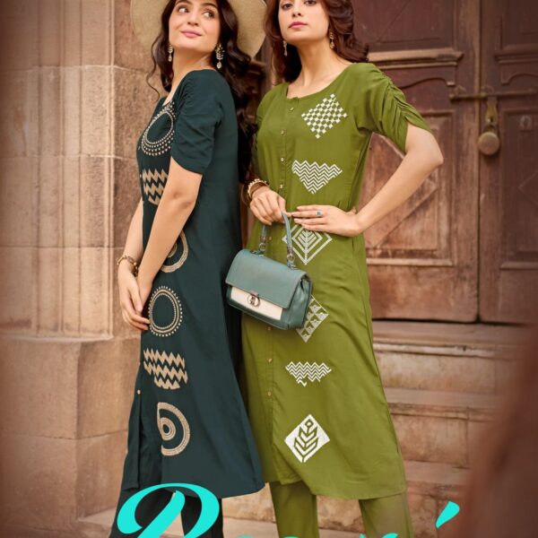 Premium heavy rayon kurti with elegant cotton thread embroidery work