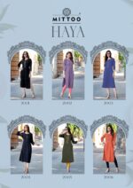 MITTOO HAYA Design 6 heavy rayon kurti set with thread work