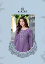 Women ethnic wear rayon kurti with handcrafted embroidery