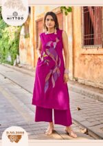 Back view of MITTOO Udaan design 6 cotton kurti set premium stitching