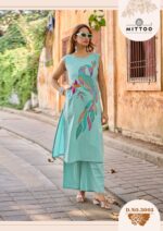 Side view of MITTOO Udaan design 6 dhabu cotton kurti set