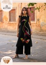 Thread and khatli embroidery work on MITTOO Udaan cotton kurti set