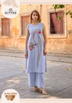 Latest MITTOO Udaan dhabu cotton kurti set with thread and khatli work