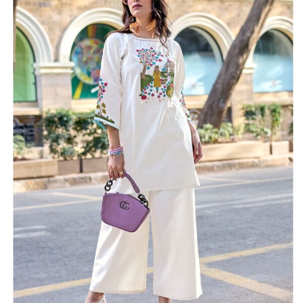 Mittoo Rang Vatika Design 4 handwork detailing on cotton kurti