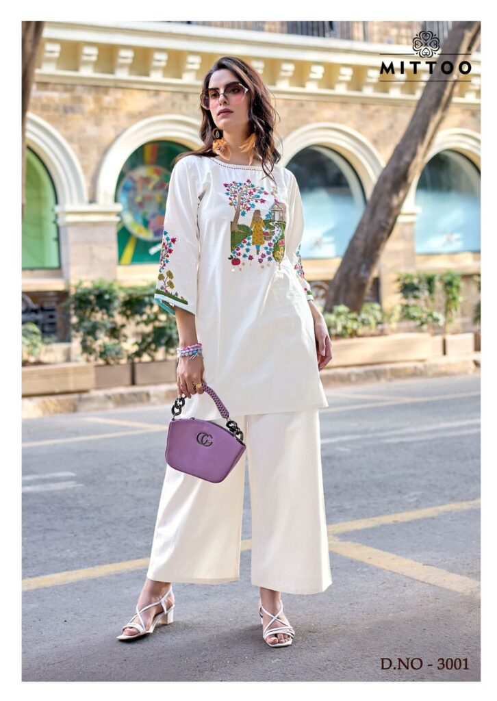 Mittoo Rang Vatika Design 4 handwork detailing on cotton kurti