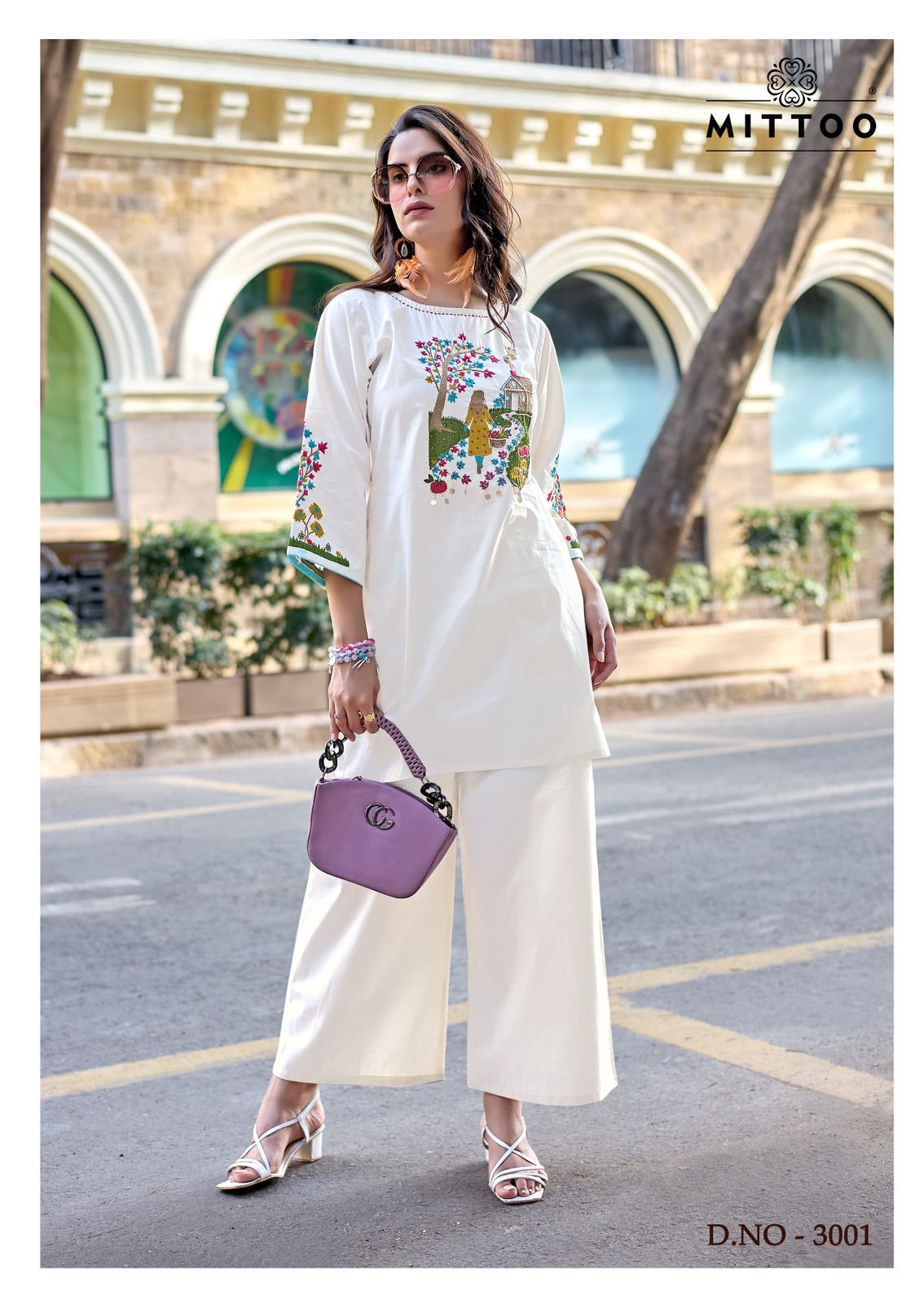 Mittoo Rang Vatika Design 4 Dhabu Cotton Bottom With Pocket Mittoo Rang Vatika Design 4 handwork detailing on cotton kurti