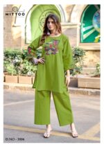 Mittoo Rang Vatika Design 4 thread and handwork kurti front view