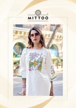 Mittoo Rang Vatika Design 4 attached sleeve cotton kurti side look