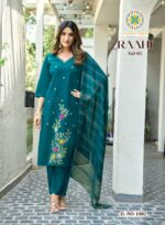 Passion Tree Raahi Vol-1 straight kurti pant dupatta full set image