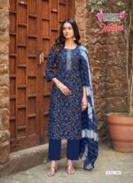 Stylish women kurti with embroidery work and straight pant design