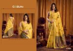 Traditional Indian saree with jhallar border from Gobuni Shruti catalogue