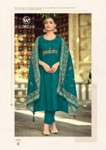 sahiba design 6 rayon kurti front view thread work hand work