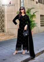 WOOGLEE Kalavati heavy rayon suit set with elegant Chanderi dupatta style