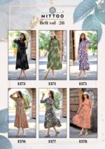 MITTOO Belt Vol 26 rayon print short top for women wholesale collection