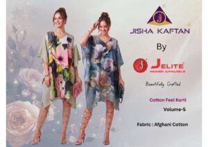 Women’s free size kurti set M to 3XL with belt Afghani cotton Jisha Kaftan Vol 5