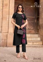 MITTOO Baawri Design 6 heavy rayon kurti set with cotton thread work
