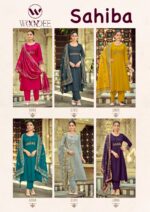 Woodee Sahiba design 6 rayon a line kurti plazzo set with dupatta