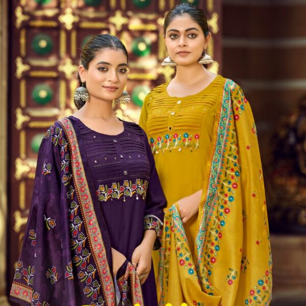 woodee sahiba design 6 wholesale rayon suit set price 775