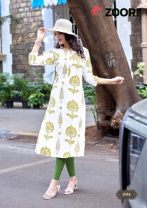 ZOORI Akshara Vol 33 Design 6 stylish embroidery work rayon kurti