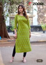 ZOORI Akshara Vol 33 heavy rayon kurti back side view
