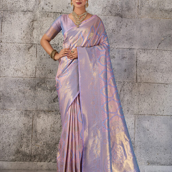 SHREE SHYAM FASHION Prisha Silk Kanjivaram Silk Blend Saree Collection