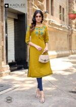 Trendy women's ethnic rayon kurti from KADLEE Suchitra wholesale collection