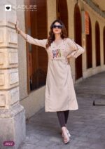 Elegant thread work kurti for daily wear