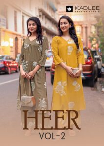 Stylish rayon print ethnic wear collection by KADLEE
