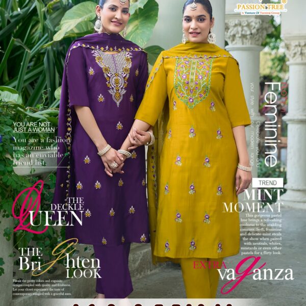 Trendy embroidered kurti set suitable for boutiques, wholesalers, and resellers.